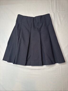Mills Uniform Girls Navy Pleated Circle Skirt Size 14 Inside Pocket